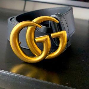 GOLD GG GUCCI BELT size 85